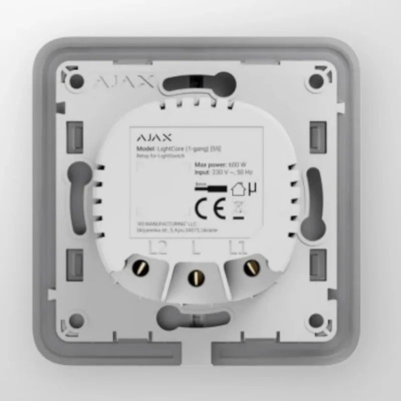 Безжичен интелигентен електрически ключ AJAX LightCore 1-gang 45110.142.NC