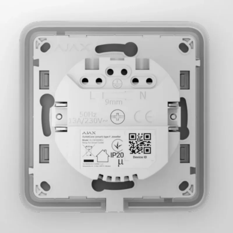 Безжичен интелигентен контакт AJAX OutletCore (smart) 72569.165.WH1